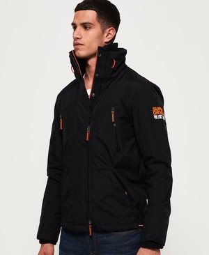 Superdry Polar SD-Windattacker Férfi Kabát Fekete/Narancssárga | FKZOD7653